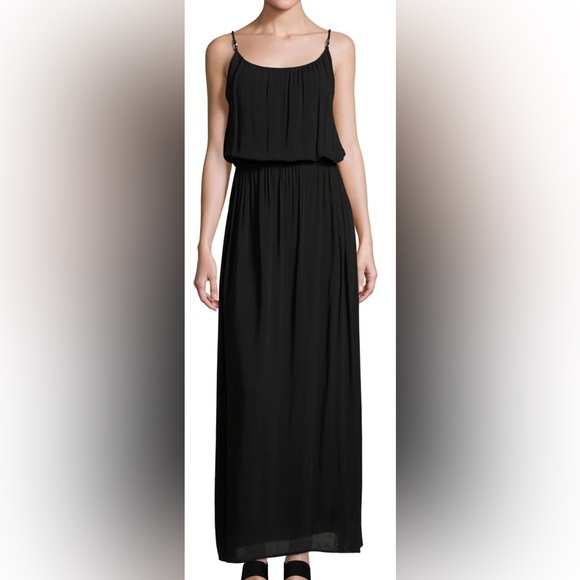 Heidi Klein Black Maxi Dress- Sz M- NWOT - Picture 1 of 8